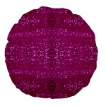 Pink sequins Large 18  Premium Round Cushion 