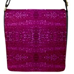 Pink sequins Flap Closure Messenger Bag (S)