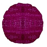 Pink sequins Large 18  Premium Flano Round Cushion 