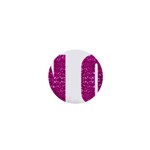 fuchsia sequin No 1  Mini Magnet