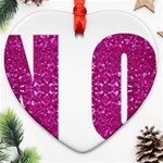 fuchsia sequin No Ornament (Heart)