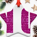 fuchsia sequin No Ornament (Star)