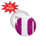 fuchsia sequin No 1.75  Button (10 pack) 