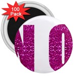 fuchsia sequin No 3  Magnet (100 pack)