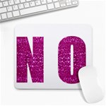 fuchsia sequin No Large Mousepad