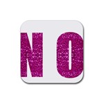 fuchsia sequin No Rubber Coaster (Square)