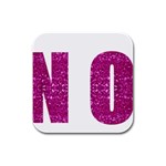 fuchsia sequin No Rubber Square Coaster (4 pack)