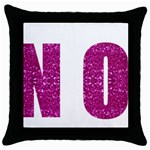 fuchsia sequin No Throw Pillow Case (Black)