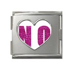 fuchsia sequin No Mega Link Heart Italian Charm (18mm)