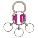 fuchsia sequin No 3-Ring Key Chain