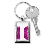 fuchsia sequin No Key Chain (Rectangle)