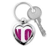 fuchsia sequin No Key Chain (Heart)