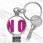 fuchsia sequin No Nail Clippers Key Chain