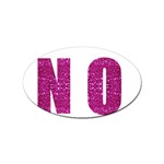 fuchsia sequin No Sticker (Oval)