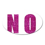 fuchsia sequin No Magnet (Oval)