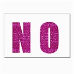 fuchsia sequin No Postcard 4 x 6  (Pkg of 10)