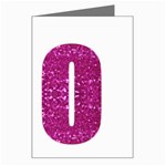 fuchsia sequin No Greeting Card