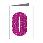 fuchsia sequin No Mini Greeting Card