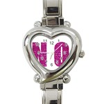 fuchsia sequin No Heart Italian Charm Watch