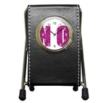 fuchsia sequin No Pen Holder Desk Clock