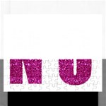 fuchsia sequin No Jigsaw Puzzle (Rectangular)