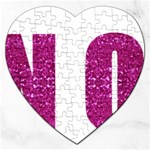 fuchsia sequin No Jigsaw Puzzle (Heart)