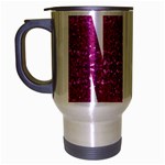 fuchsia sequin No Travel Mug (Silver Gray)