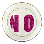 fuchsia sequin No Porcelain Plate