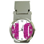 fuchsia sequin No Money Clip Watch