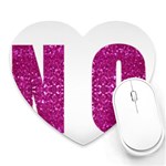 fuchsia sequin No Heart Mousepad