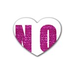 fuchsia sequin No Heart Coaster (4 pack)