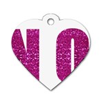 fuchsia sequin No Dog Tag Heart (One Side)