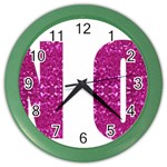 fuchsia sequin No Color Wall Clock