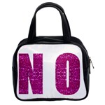 fuchsia sequin No Classic Handbag (Two Sides)