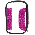 fuchsia sequin No Compact Camera Leather Case