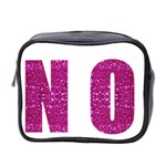 fuchsia sequin No Mini Toiletries Bag (Two Sides)