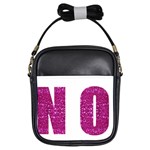 fuchsia sequin No Girls Sling Bag