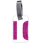 fuchsia sequin No Luggage Tag (two sides)