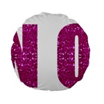 fuchsia sequin No Standard 15  Premium Round Cushion 