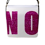 fuchsia sequin No Flap Closure Messenger Bag (L)