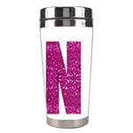 fuchsia sequin No Stainless Steel Travel Tumbler