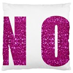 fuchsia sequin No Large Flano Cushion Case (One Side)