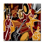 Music art ceramic wall tile / Tile Coaster / Tile trivet