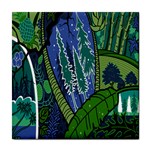 Forest ceramic wall tile / Tile Coaster / Tile trivet