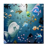 Aquarium ceramic wall tile / Tile Coaster / Tile trivet