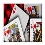 Poker cards ceramic wall tile / Tile Coaster / Tile trivet