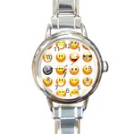 Smilies Emoji Round Italian Charm Watch