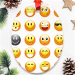 Smilies Emoji Ornament (Oval)