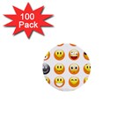 Smilies Emoji 1  Mini Button (100 pack) 