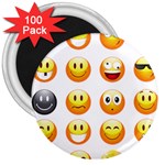 Smilies Emoji 3  Magnet (100 pack)